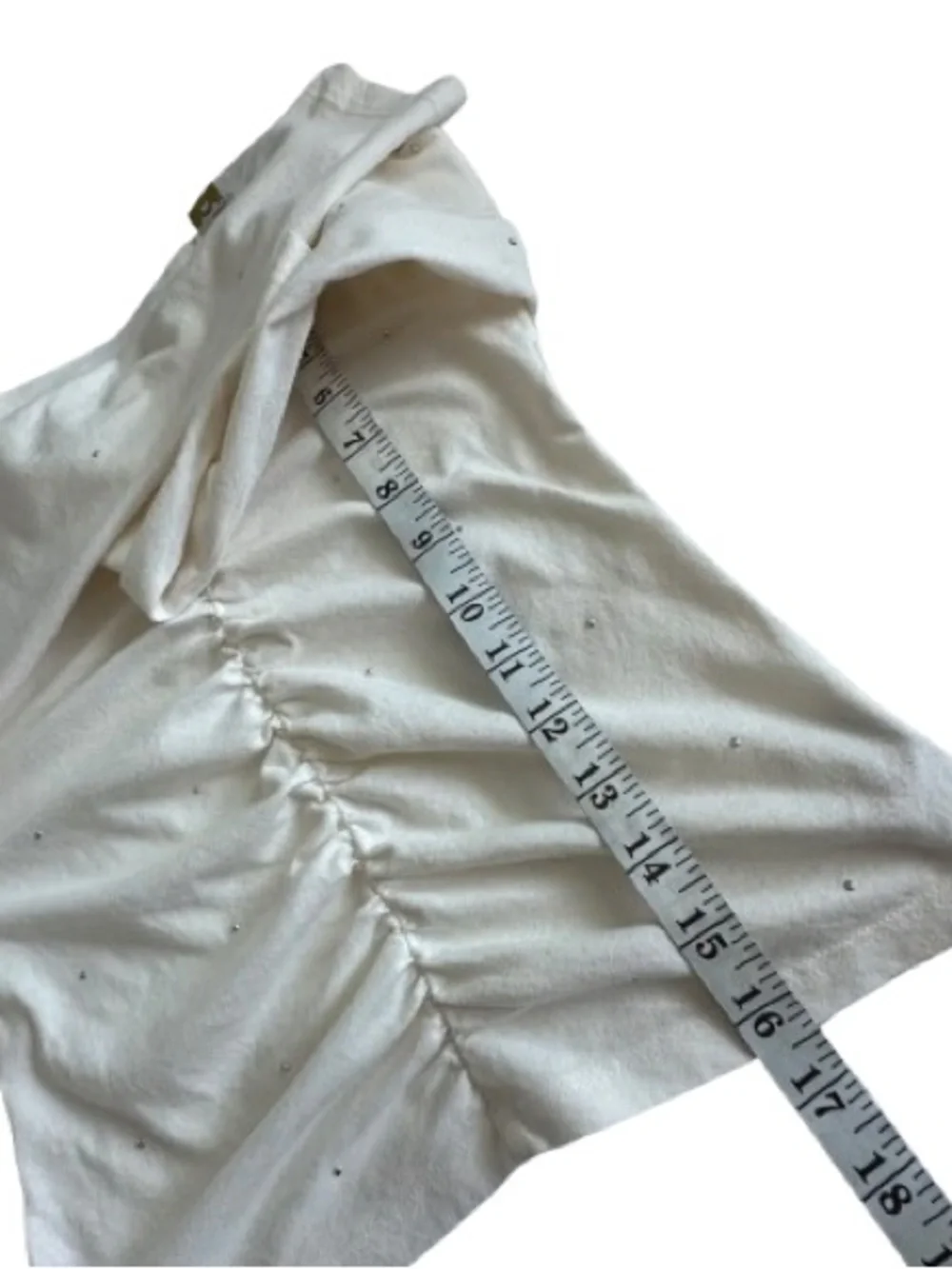 GAP Girl's L(10-11) Cream Ivory Long-Sleeve Cotton Top with Subtle Front Detail